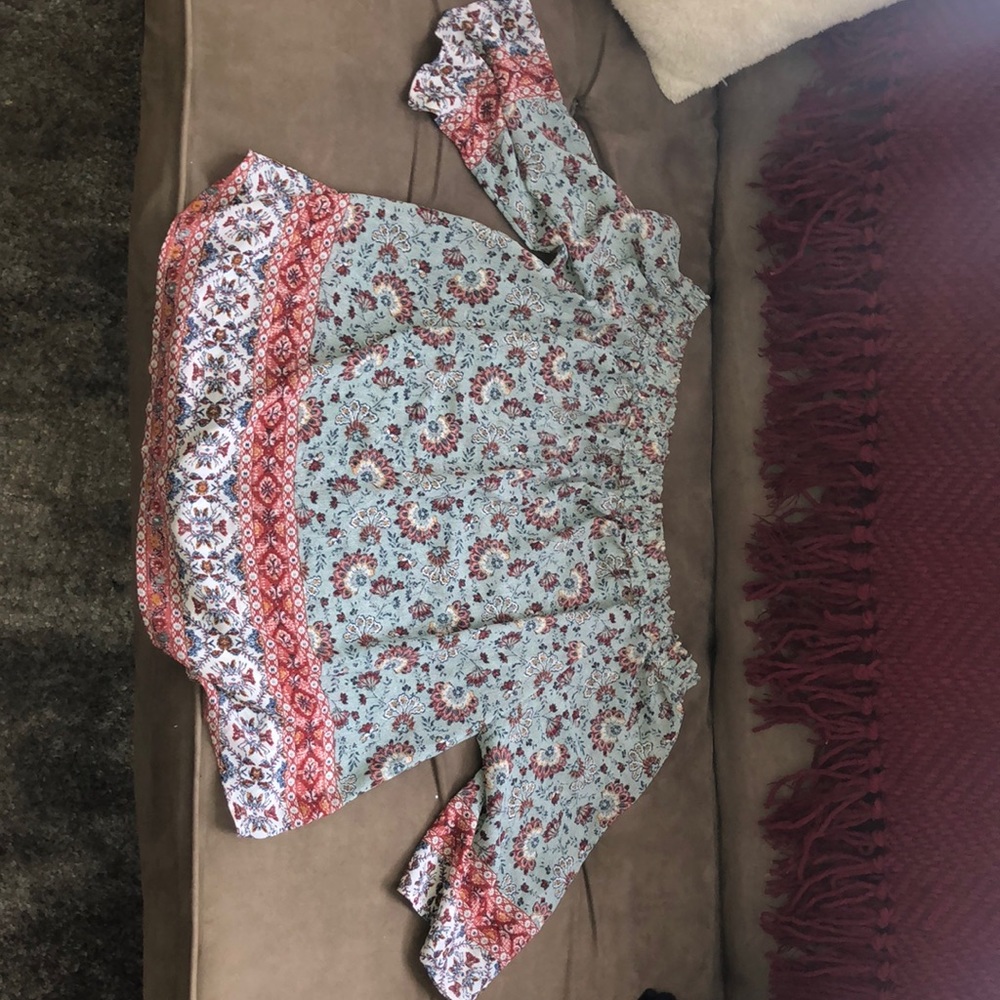 Boho shoulder less Shirt